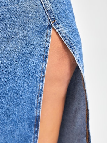 IT'S BASIC Skirt 'Midi Denim Skirt' in Blue
