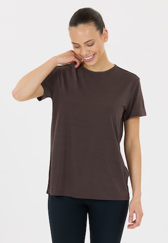 Athlecia Functioneel shirt 'LIZZY' in Bruin: voorkant