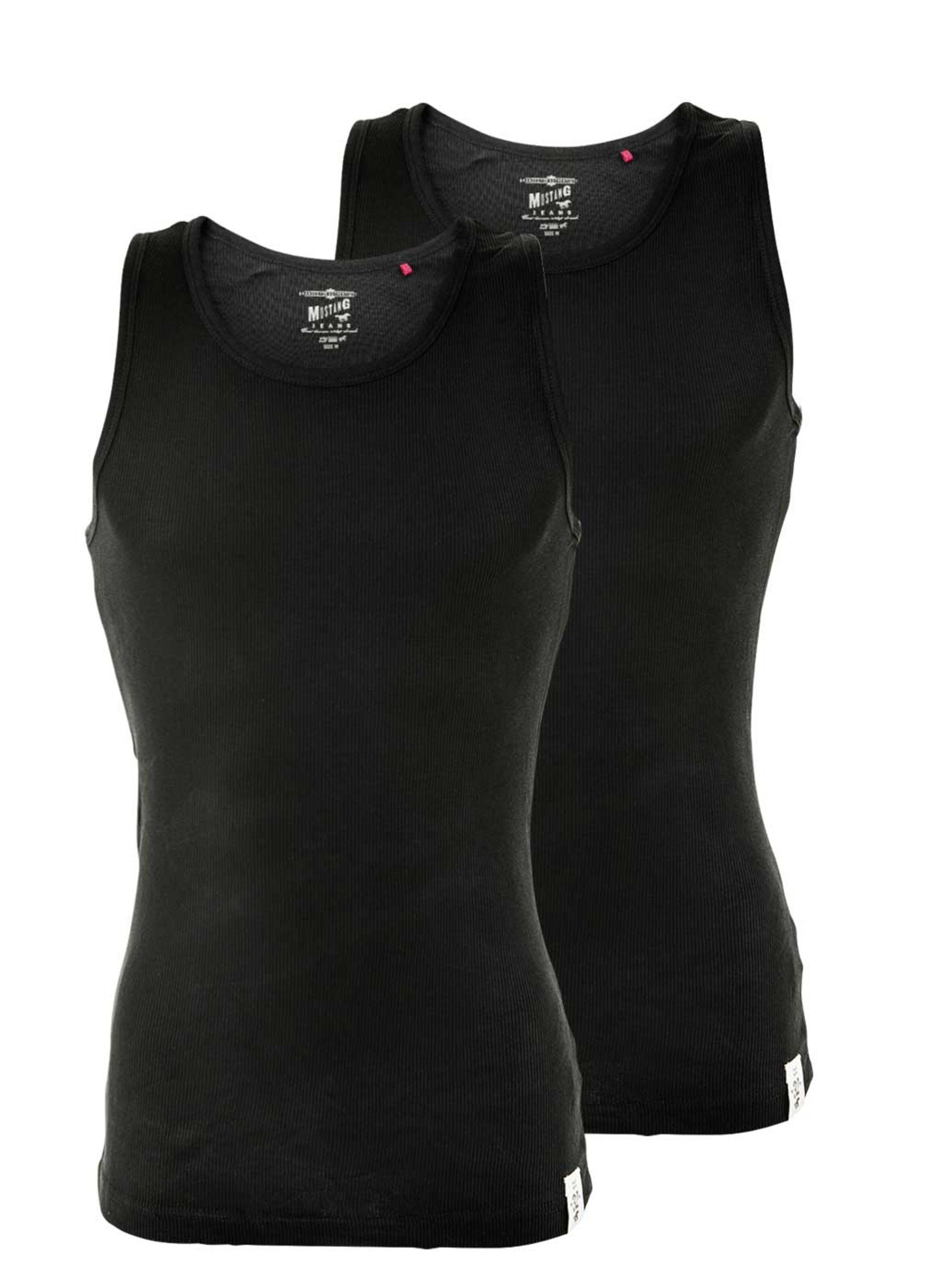 MUSTANG Unterhemd in Schwarz: Vorderseite