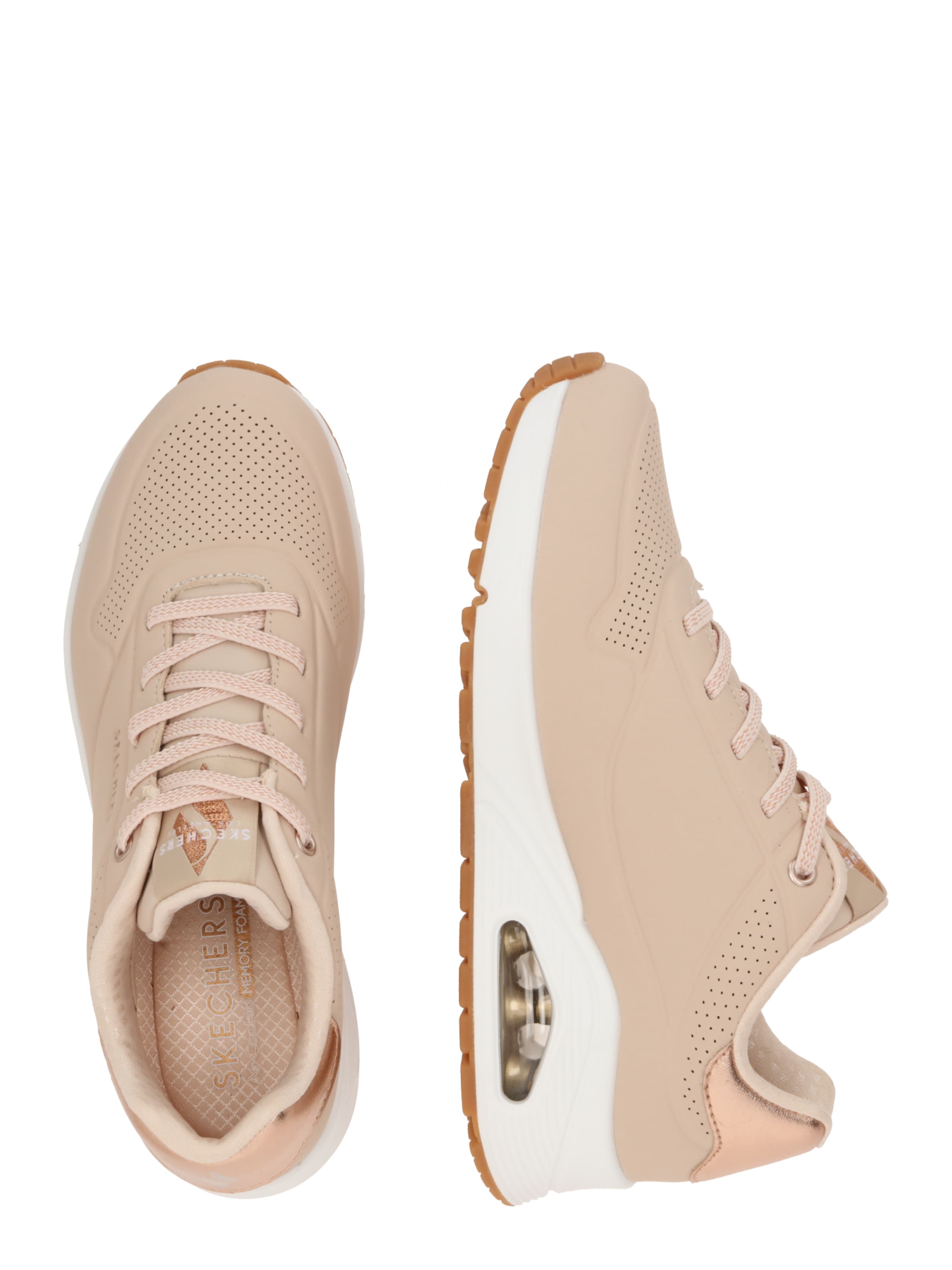 SKECHERS Låg sneaker 'Uno' i beige