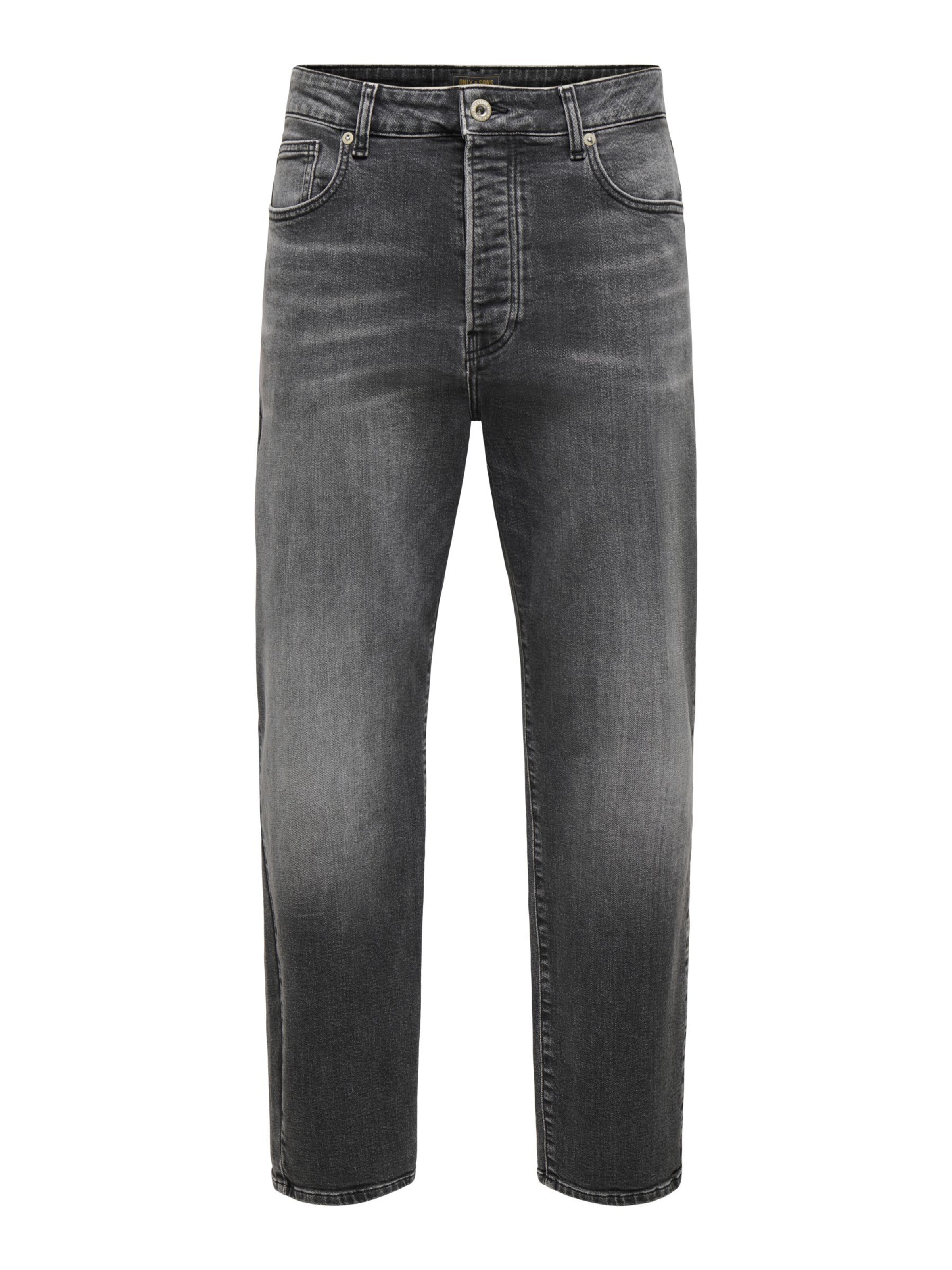 regular Jeans di Only & Sons in nero: frontale
