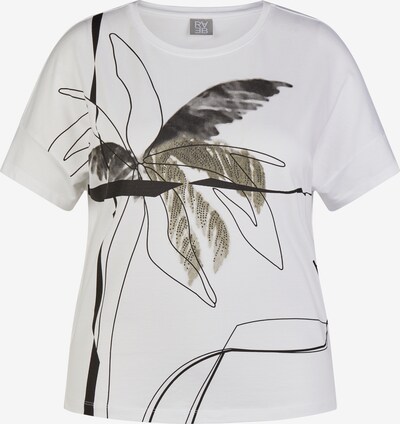 Rabe T-Shirt in oliv / schwarz / weiß, Produktansicht
