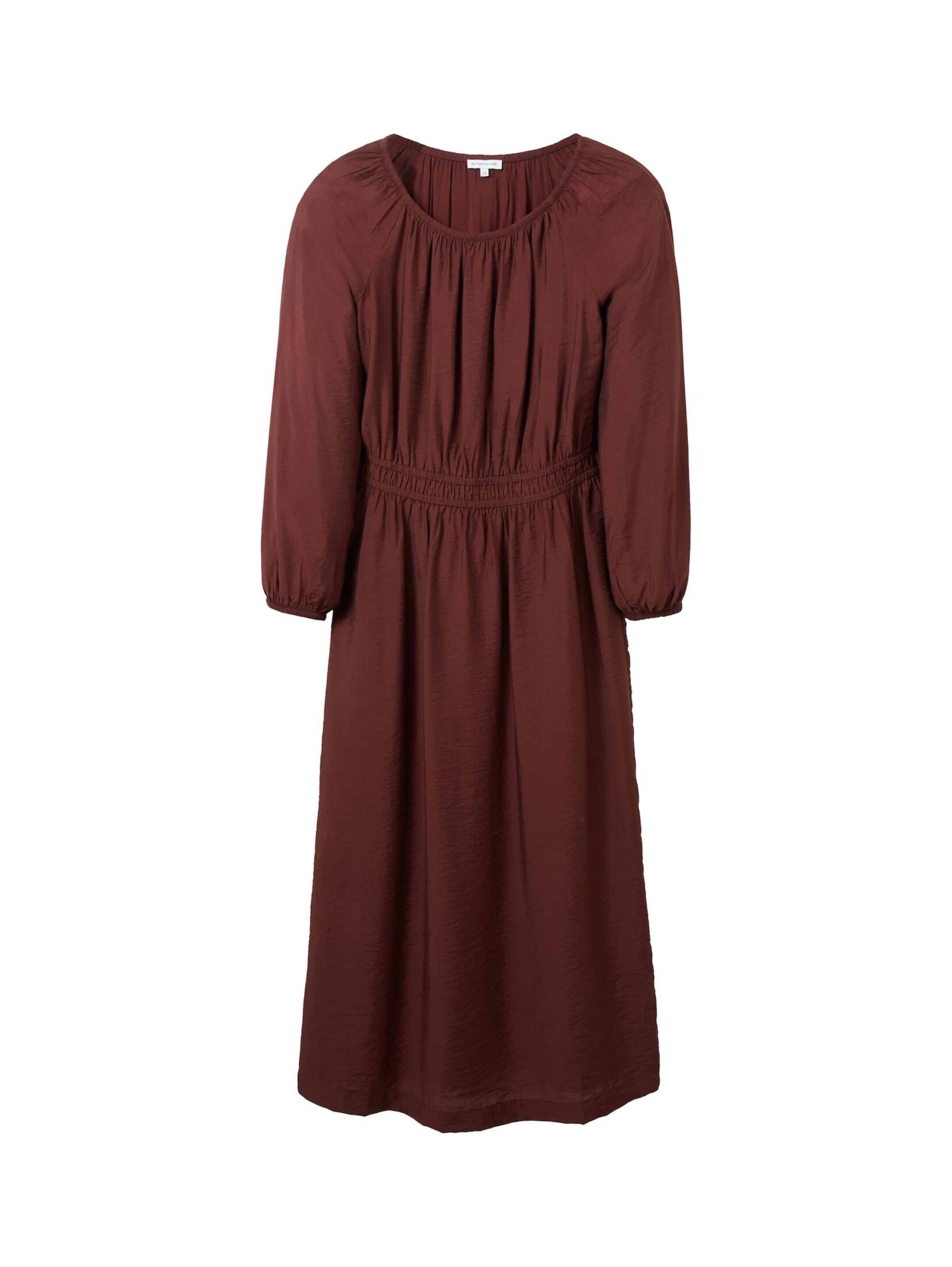TOM TAILOR Jurk in Bruin: voorkant