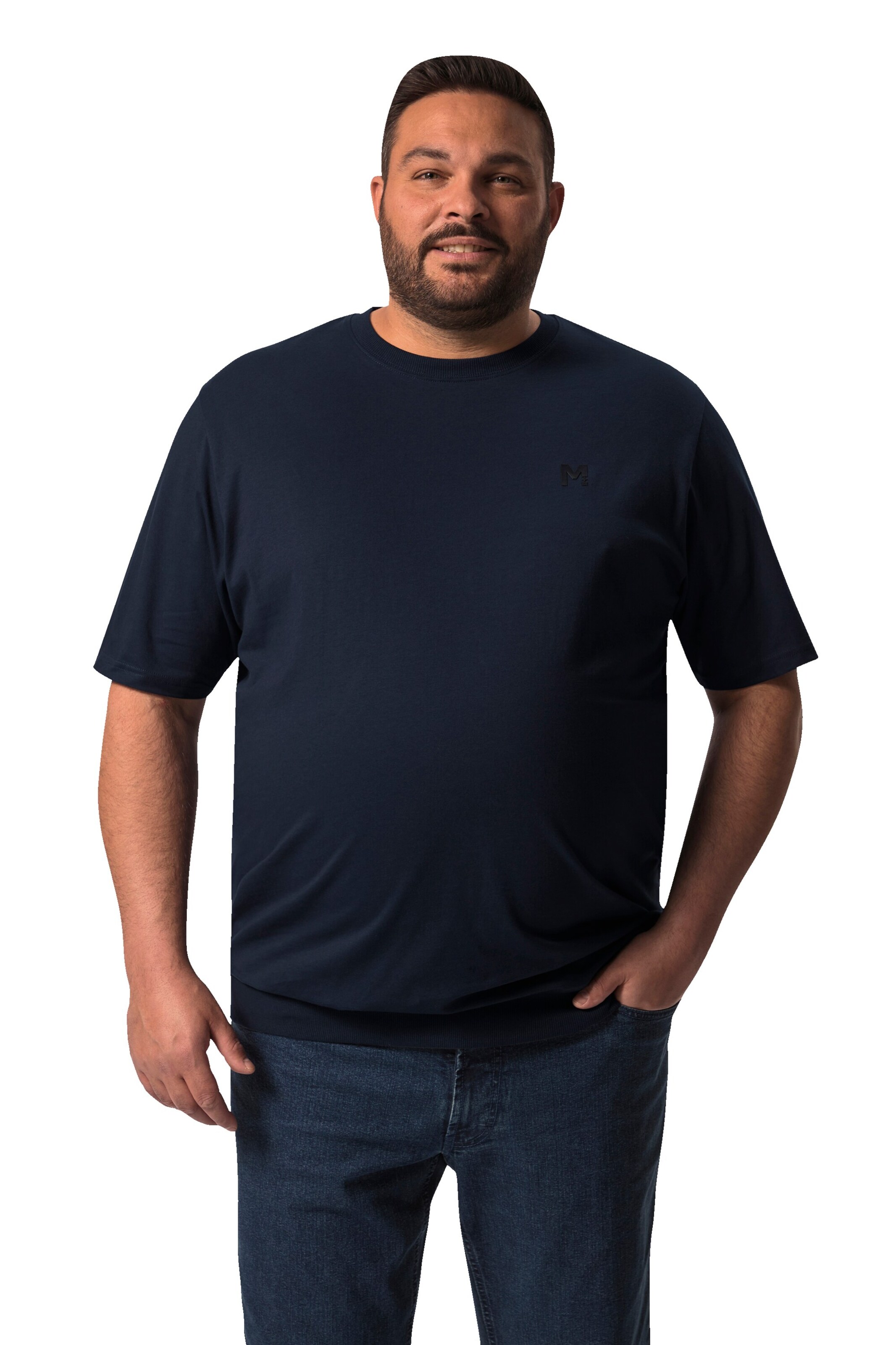 Men Plus T-Shirt in Blau: Vorderseite