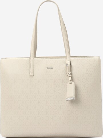 Cabas Calvin Klein en beige : devant