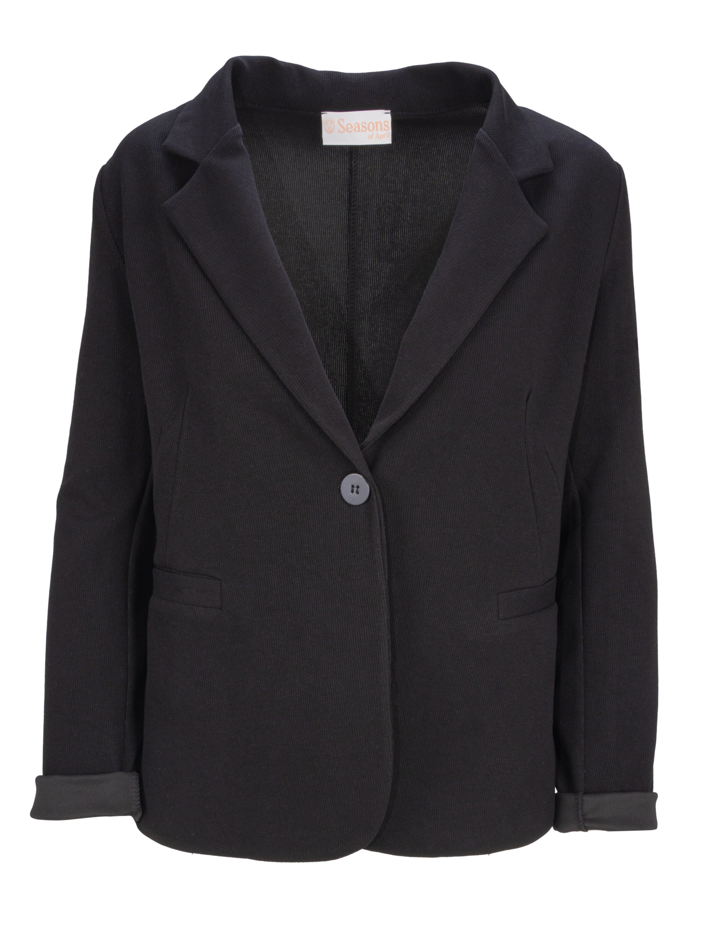 Seasons of April Blazer 'Ruby' in Schwarz: Vorderseite