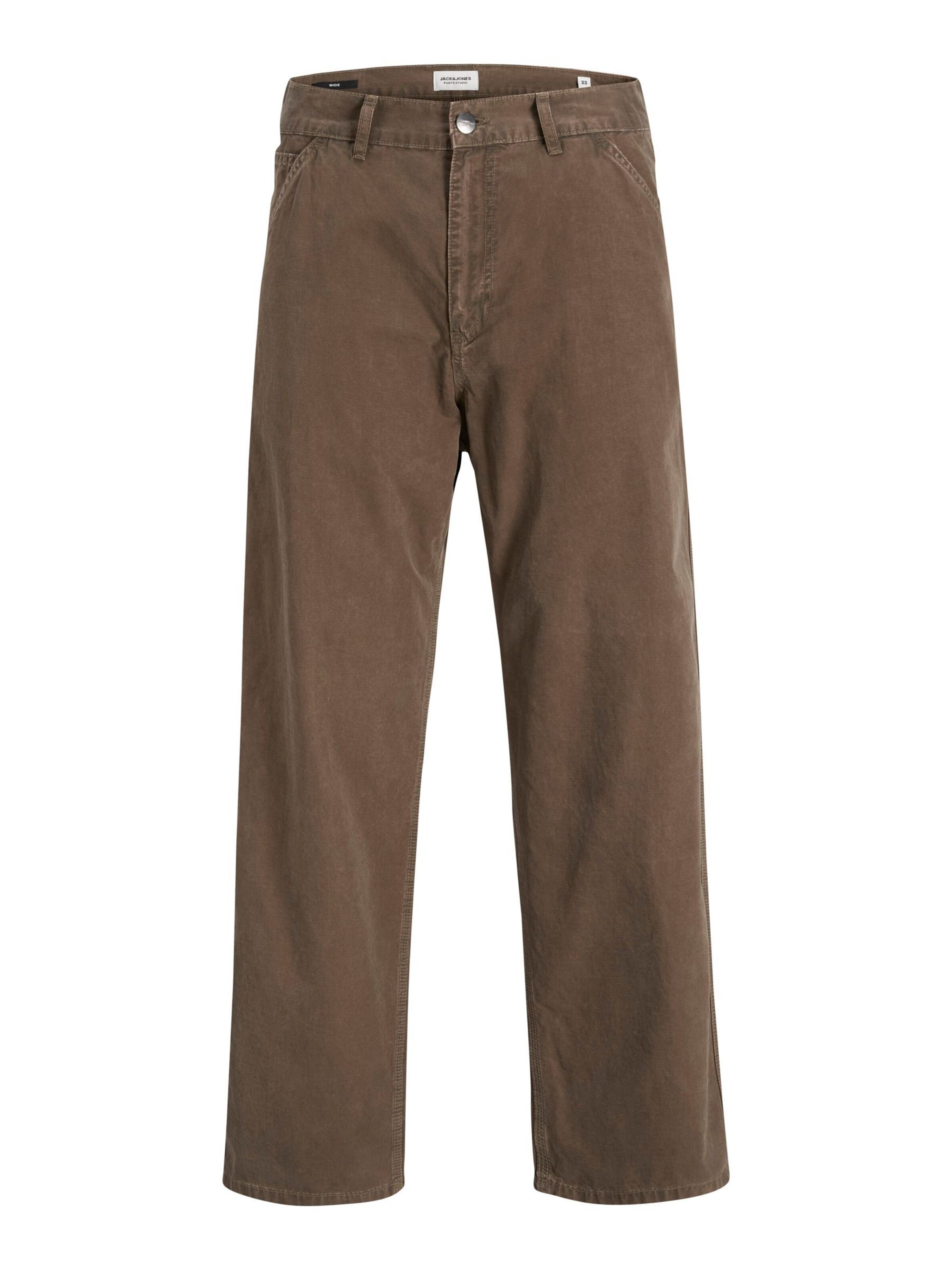Baggy Pantalon Jack & Jones Junior en marron : devant