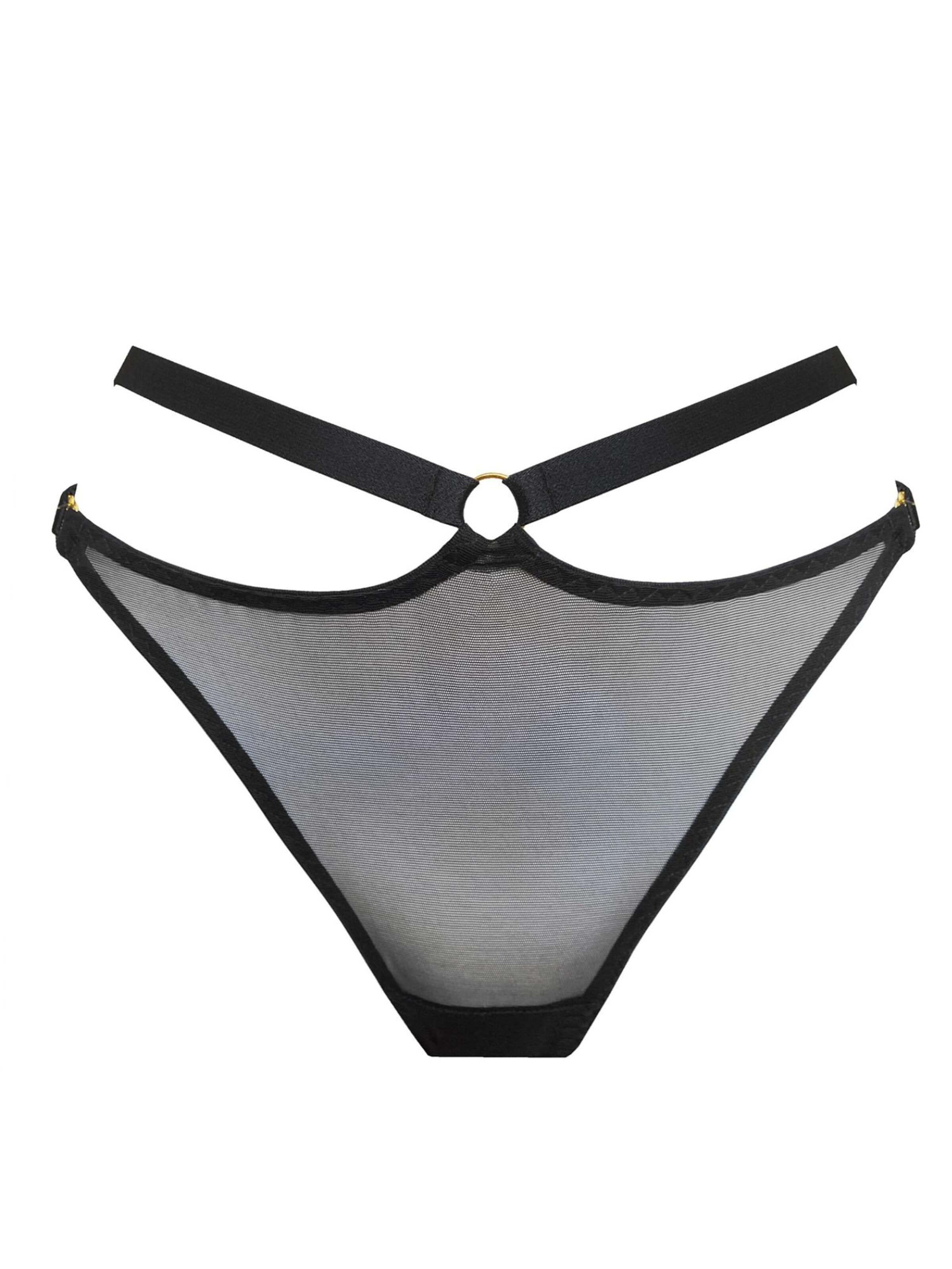 Bordelle String 'Harness'‌‌‌‌‌‌‌ in Schwarz: Vorderseite