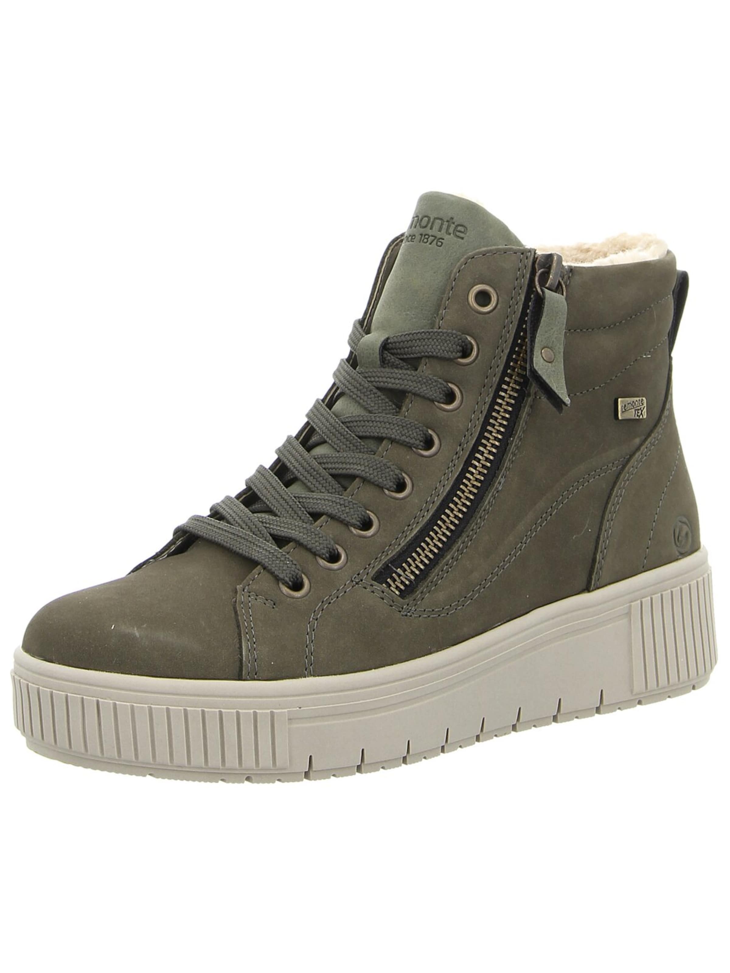 Bottes à lacets REMONTE en vert : devant