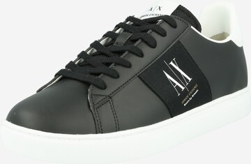 Baskets basses ARMANI EXCHANGE en noir : devant