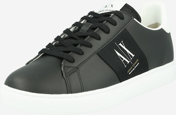 ARMANI EXCHANGE Platform trainers in Black: front