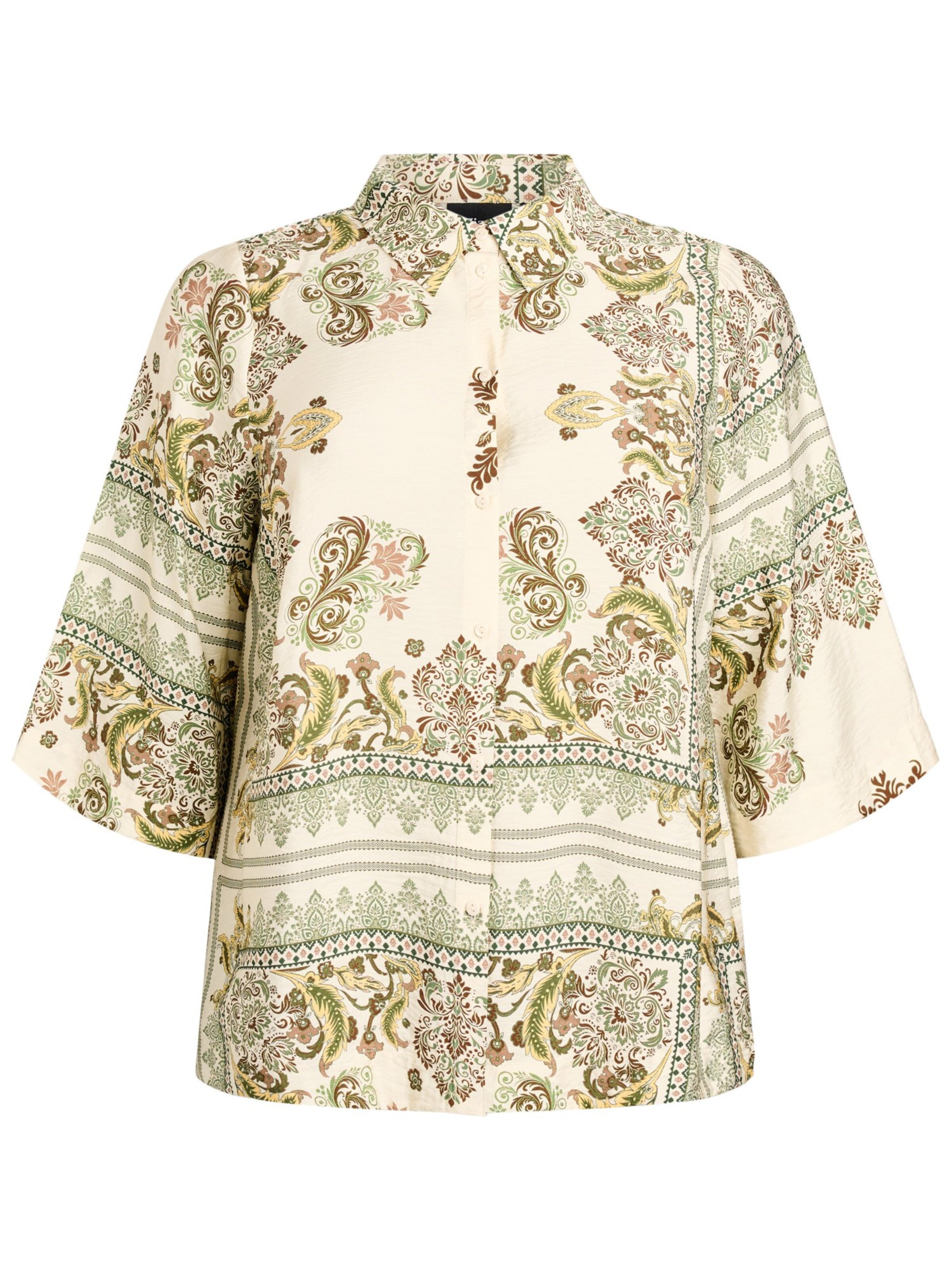 Camicia da donna 'Mestea' di Zizzi in verde: frontale