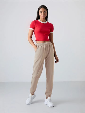 Tommy Life Tapered Broek 'Jogginghose' in Beige