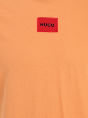 HUGO Red Tričko 'Diragolino212' - oranžová