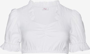 SHEEGO Traditional Blouse in White: front