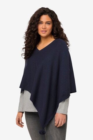 Ulla Popken Cape in Blauw: voorkant