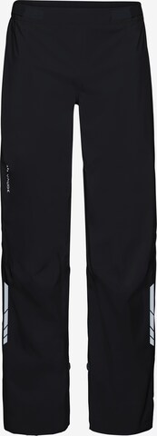 VAUDE Regular Outdoor Pants 'Moab Rain P' in Black: front