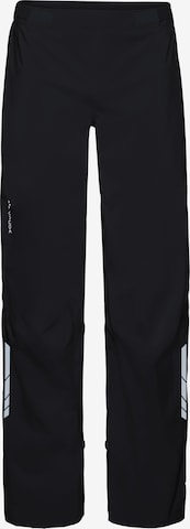 VAUDE Regular Outdoorbroek 'Moab Rain P' in Zwart: voorkant