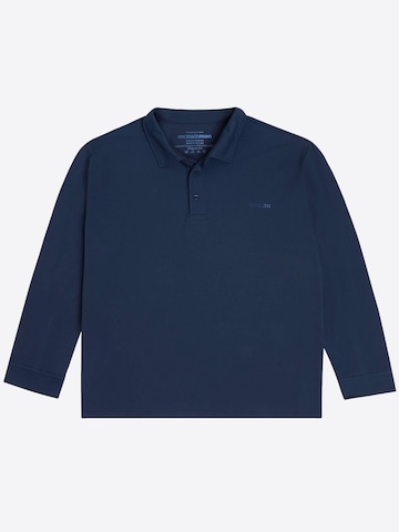 Mr Main Man Shirt 'Long Sleeve Piqué Polo Shirt' in Blue: front