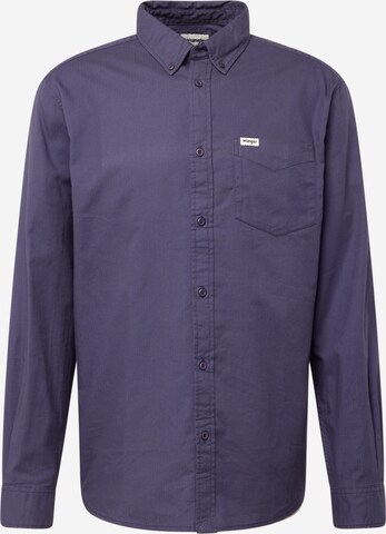 WRANGLER Regular fit Button Up Shirt in Purple: front