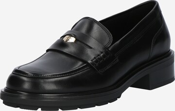TOMMY HILFIGER - Sapato Slip-on em preto: frente