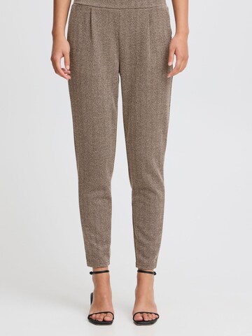 ICHI Tapered Chinohose 'KATE' in Beige: Vorderseite