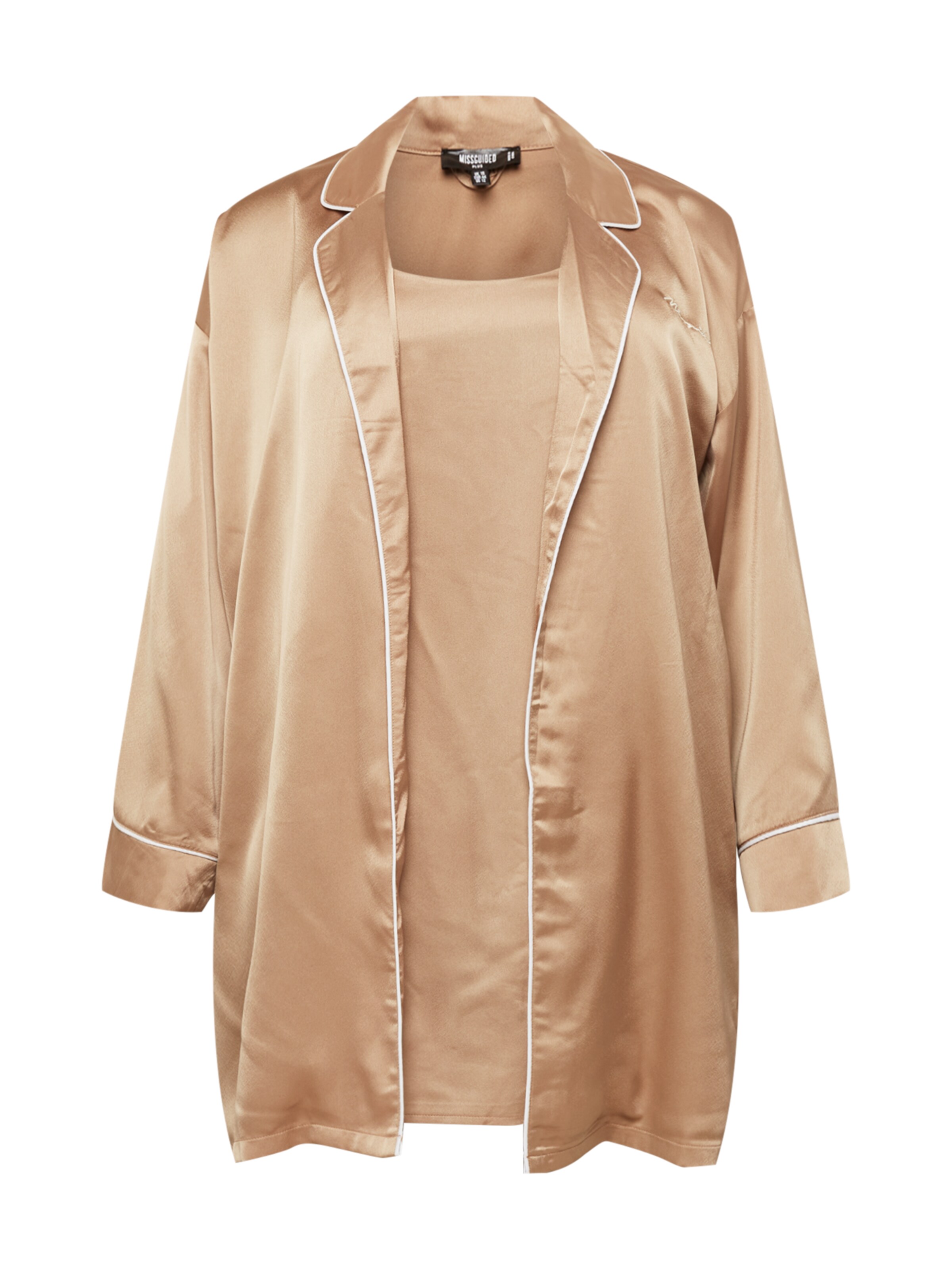 Frauen Große Größen Missguided Plus Set in Hellbraun - VY24440 Frauen Große Größen Missguided Plus Set in Hellbraun - VY24440