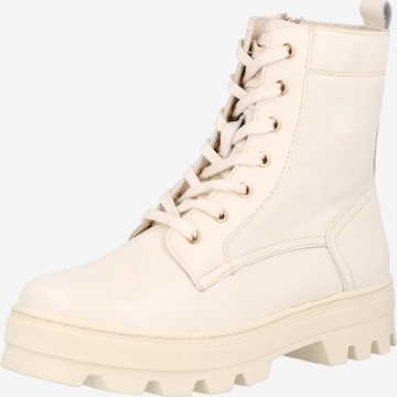 ABOUT YOU Lace-Up Ankle Boots 'Daria' in White: front