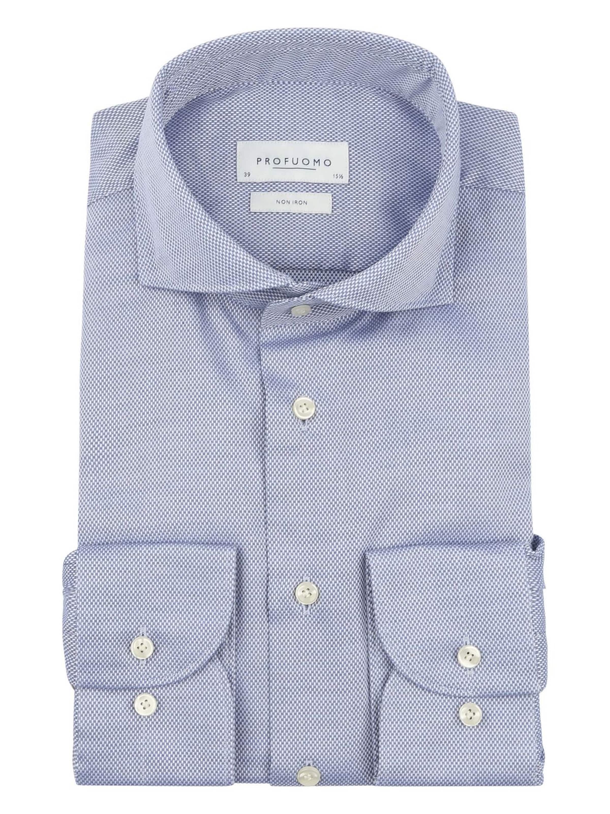 Profuomo Button Up Shirt in Blue: front