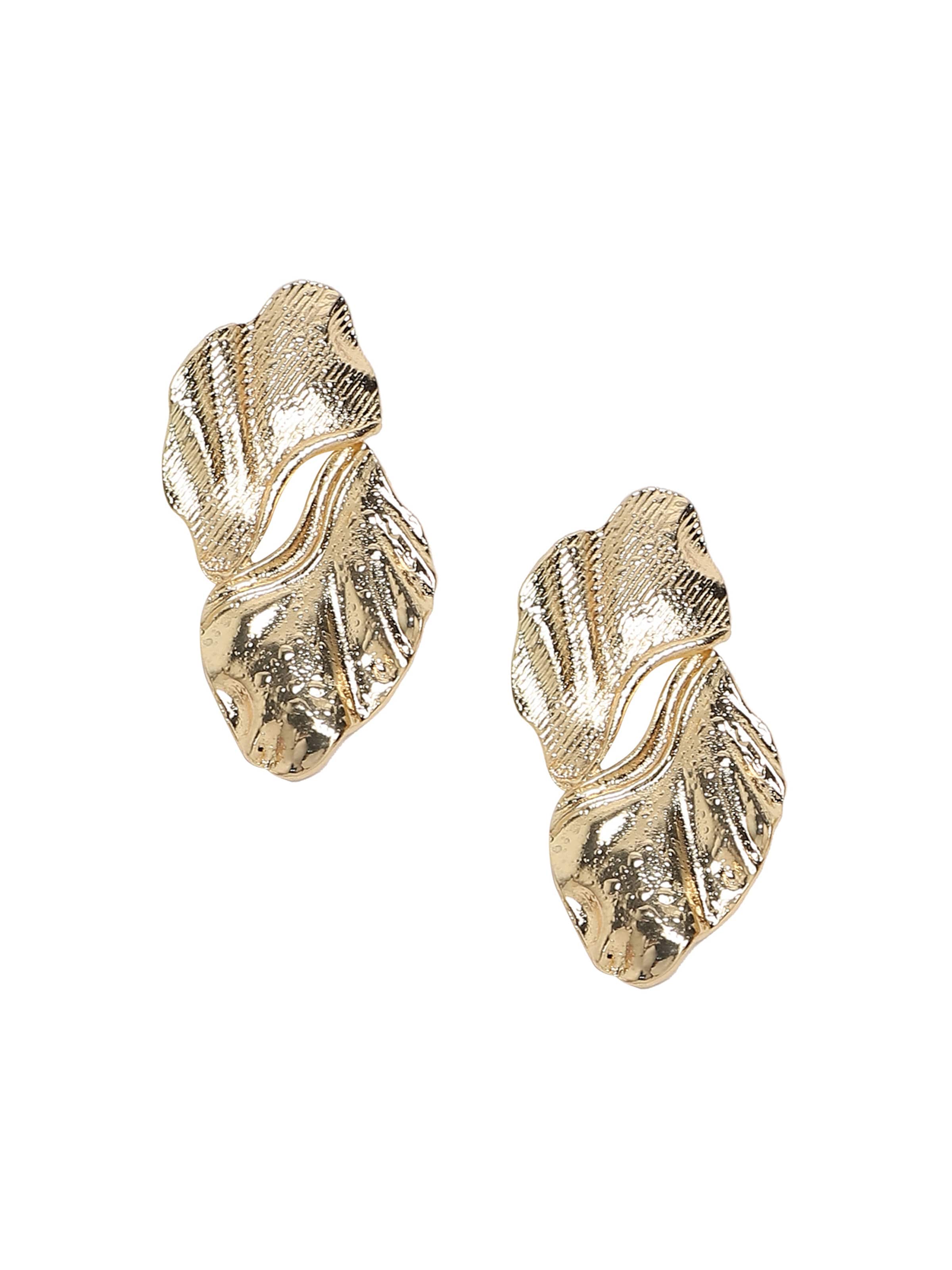 SOHI Náušnice 'Saviti' - Zlatá: predná strana