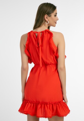 faina Cocktail Dress in Red