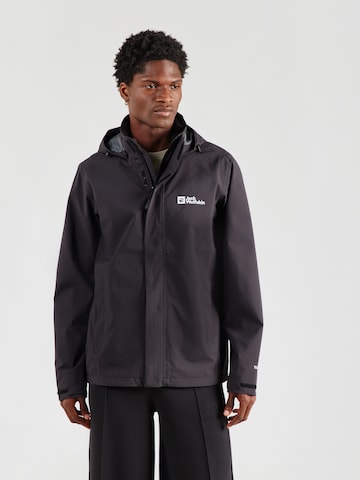 Veste outdoor 'Trailtime 2l' JACK WOLFSKIN en noir : devant