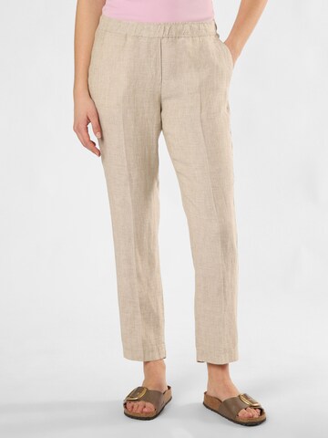 BRAX Slimfit Bundfaltenhose 'Maron' in Beige: Vorderseite