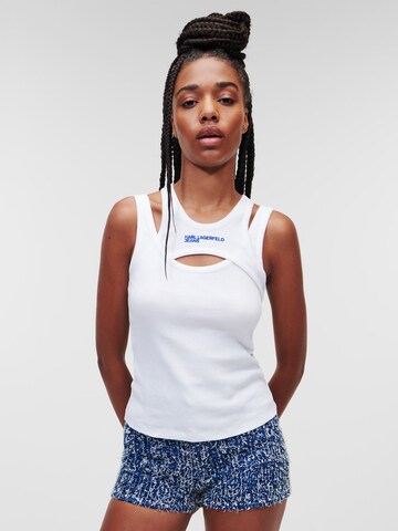 KARL LAGERFELD JEANS Top in White: front