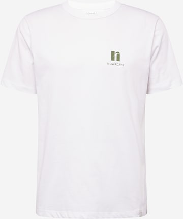 NOWADAYS T-shirt 'TRÉS BIEN' i vit: framsida