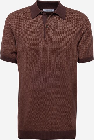 KnowledgeCotton Apparel Poloshirt in Braun: predná strana