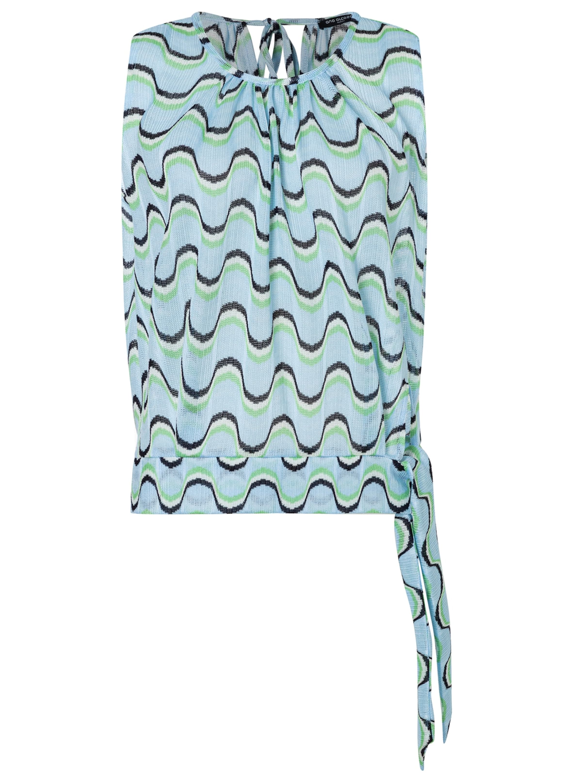 Ana Alcazar Top 'Dulna' in Light blue / Green / White, Item view