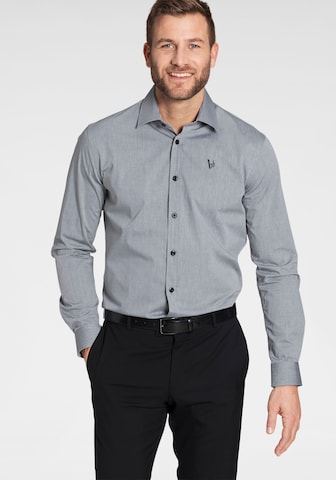 BRUNO BANANI Business Shirt in Grey: front