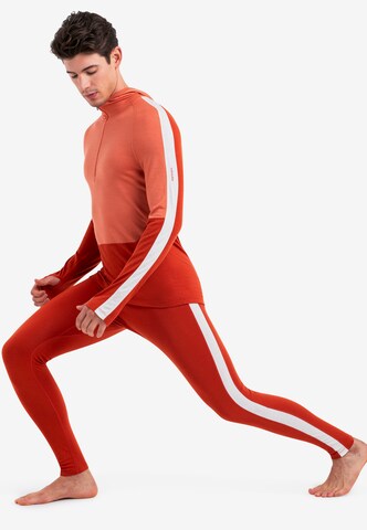 ICEBREAKER Skinny Workout Pants 'M 200 Oasis' in Red