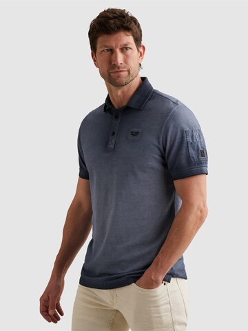 PME Legend - Camiseta 'Polo shirt in piqué with flight pocket' en azul