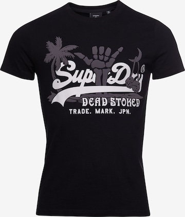 T-Shirt Superdry en noir : devant