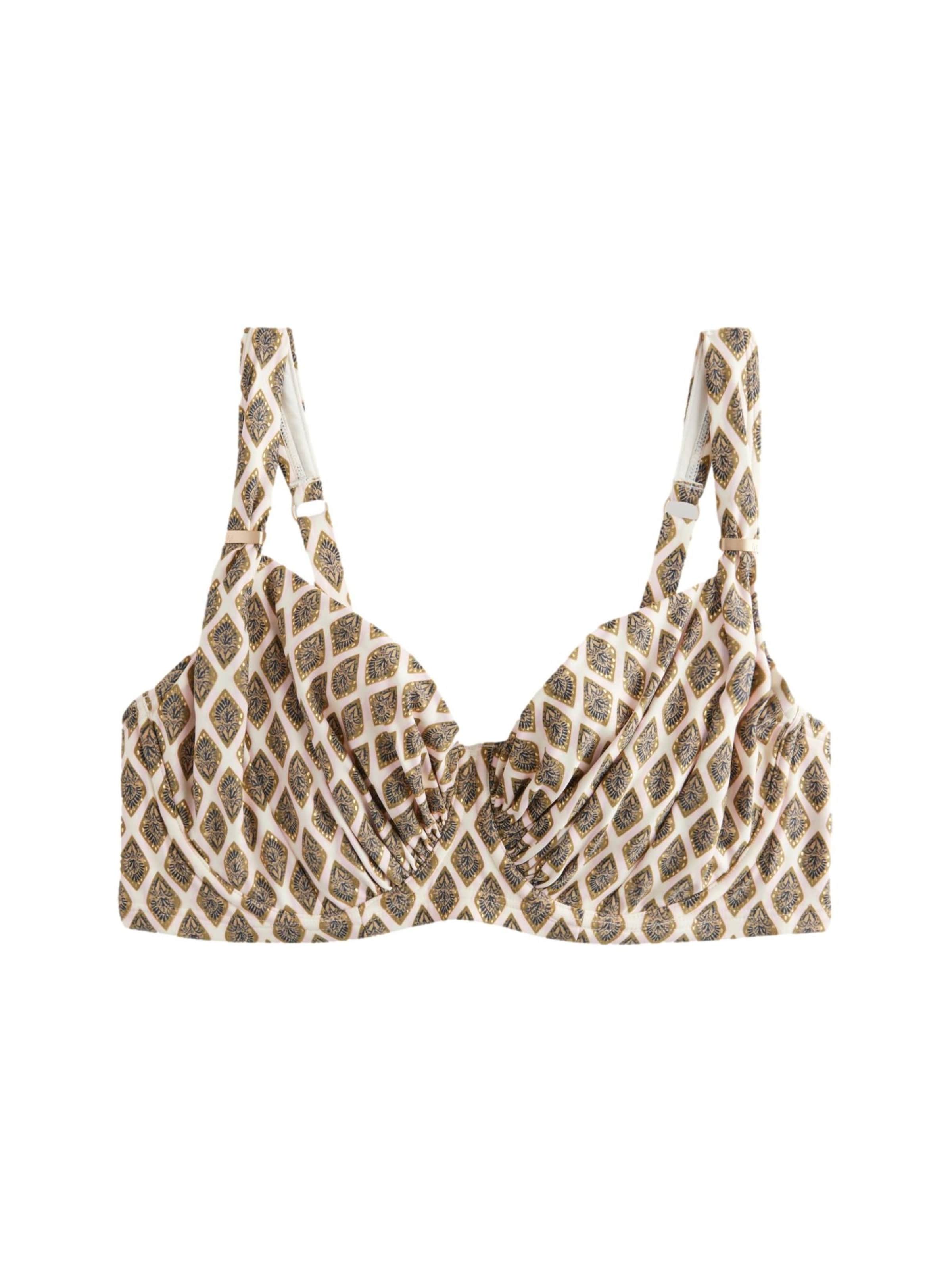 Sutien de tricou Sutien costum de baie de la Next pe bej: față