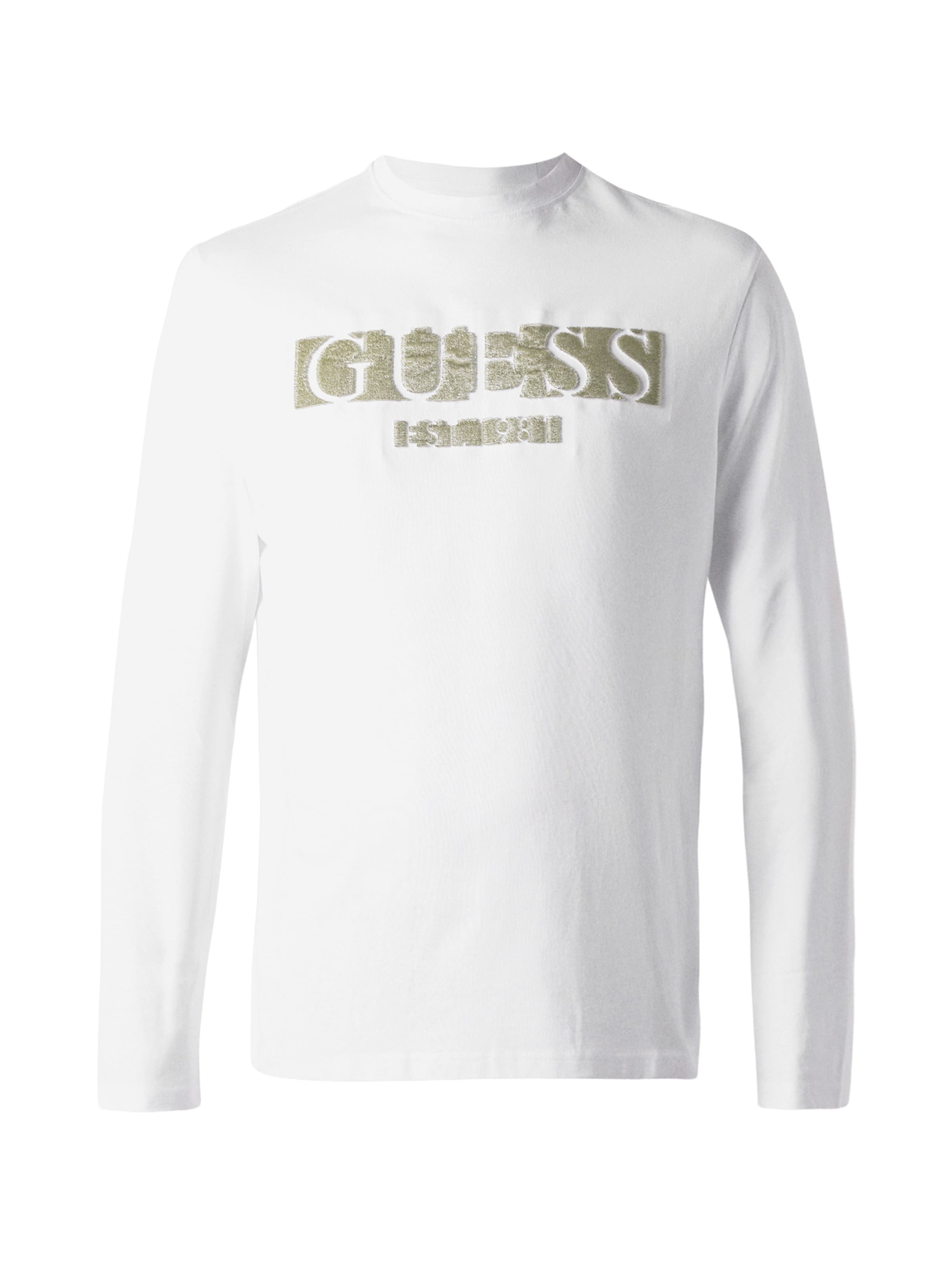 GUESS - Camiseta en blanco: frente