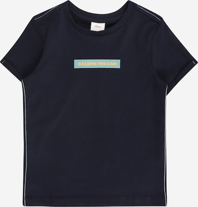 s.Oliver T-shirt i marinblå / turkos / orange, Produktvy