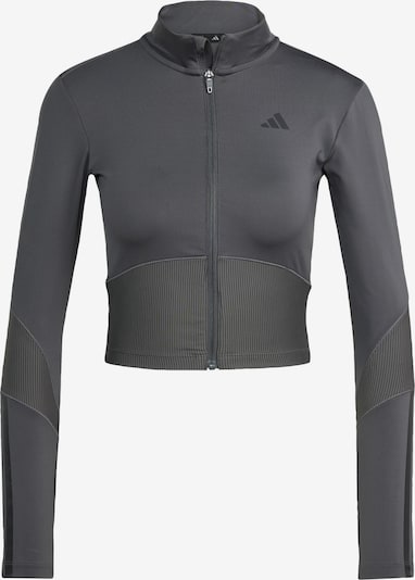 ADIDAS PERFORMANCE Μπουφάν άσκησης 'Hyperglam' σε σκούρο γκρι, Άποψη προϊόντος