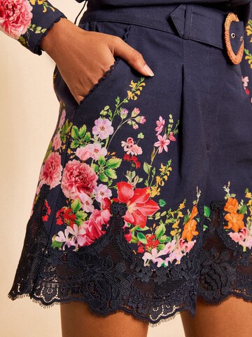 regular Pantaloni con pieghe di love & roses in blu