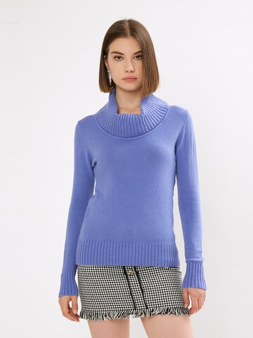 Influencer Pullover in Blau: predná strana