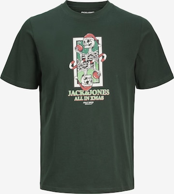 JACK & JONES Shirt 'X-mas ' in Green: front