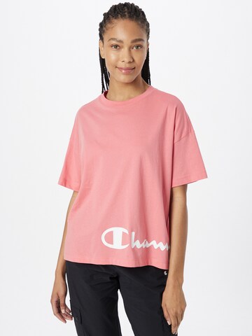 Champion Authentic Athletic Apparel T-Shirt in Pink: predná strana