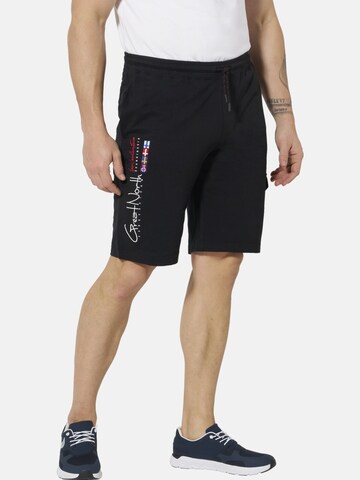 Jan Vanderstorm Loose fit Workout Pants 'Harthaknut' in Black: front